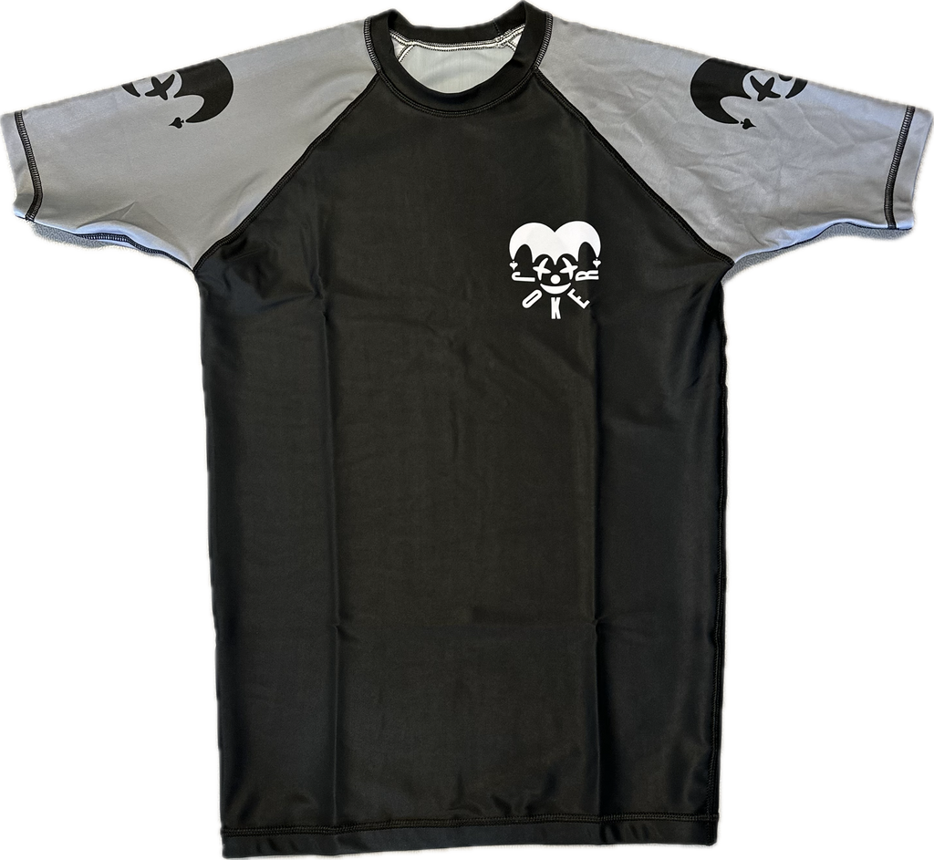 JKR Short Sleeve Rashguard Black and Grey